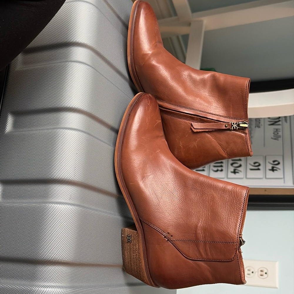 Sam Edelman 
Brown Leather Pama Booties